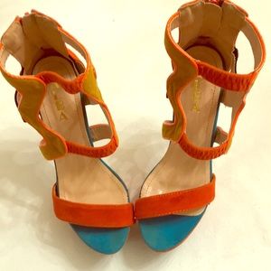 ALBA faux suede platform heels
